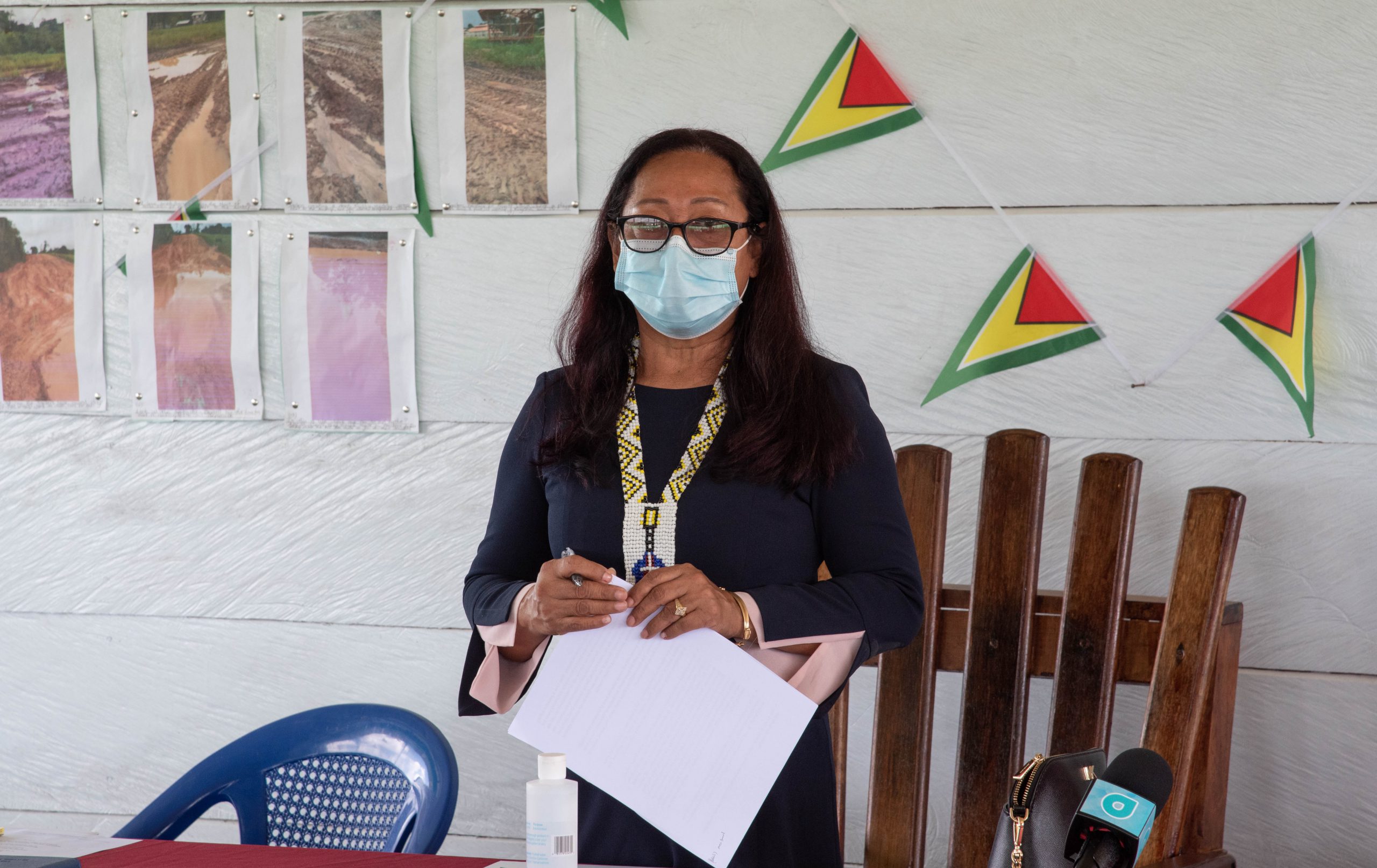 Minister of Amerindian Affairs, Hon. Pauline Sukhai addressing residents