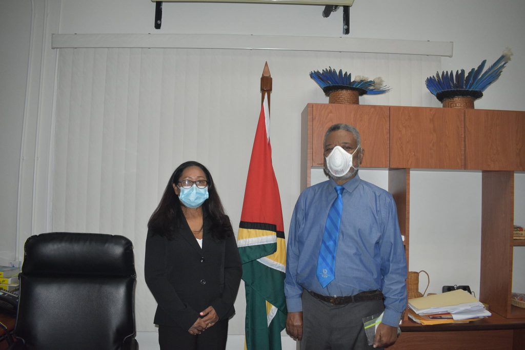Guyana's Ambassador to the United States of America (USA), Mr. Samuel Hinds A.A. shares a photo moment with Minister of Amerindian Affairs, Hon. Pauline Sukhai