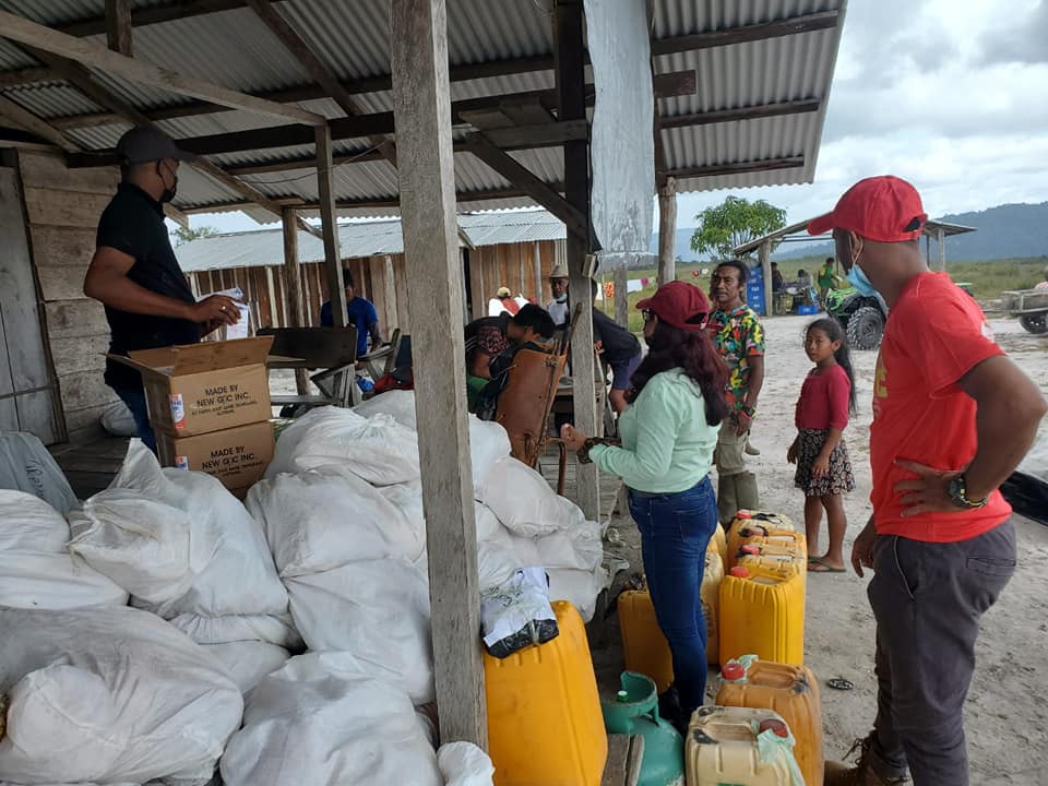 Minister of Amerindian Affairs, Pauline Sukhai inspects relief supplies to be handed out to residents in villages of Region 8