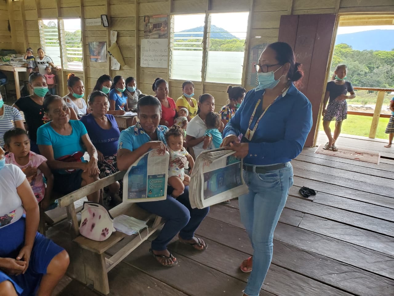 Minister of Amerindian Affairs Pauline Sukhai during one of the outreaches in region 8.