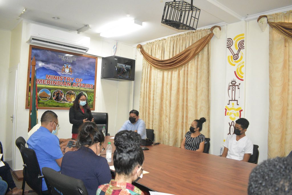 Honourable Minister, Pauline Sukhai engaging youths on opportunities presently being offered by the Government