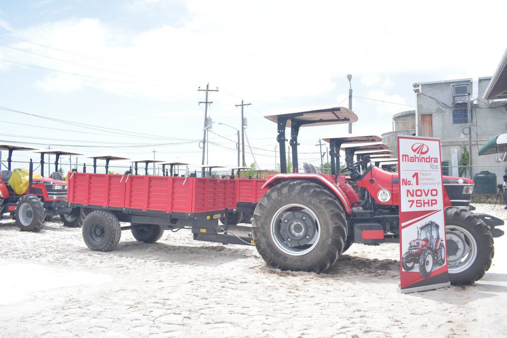 A section of the tractors handed over to the villages 