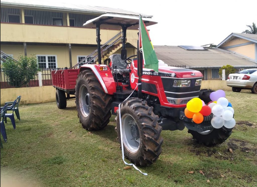 One of the tractors handed over to the villages